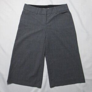 4/$14 EXPRESS womens GRAY cropped CAREER pant EDITOR design studio GAUCHO size 6